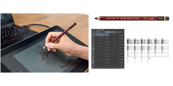 高級鉛筆の描画体験を再現 デジタルペン「Hi-uni DIGITAL for Wacom