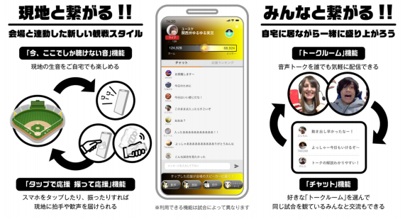 ヤマハ リモート応援アプリに会場の生音が聴ける機能を実装 スマホ を振って 応援バット音 伝える機能も 企業で働くクリエイター向けウェブマガジン Creatorzine クリエイタージン