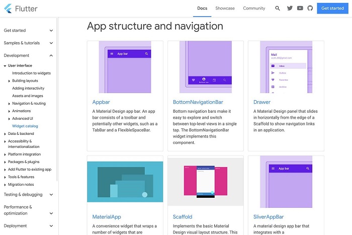 出典：Material Components widgets | Flutter